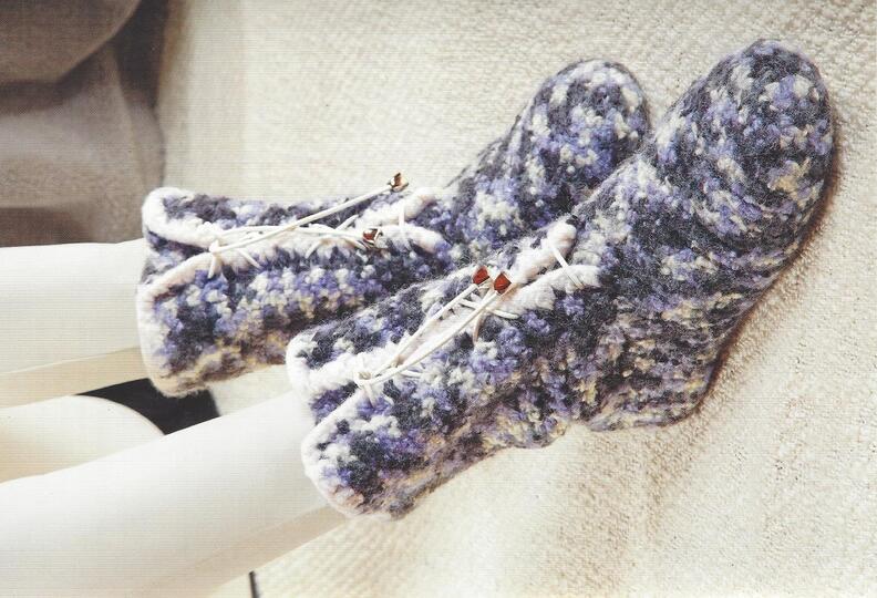 Boots "Moon-Boots" Häkeln & Filzen