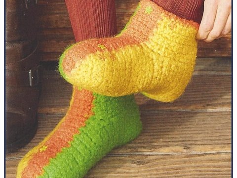 Boots "Treibs Bunt" Häkeln & Filzen