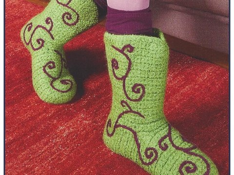 Boots "Märchenstiefel" Häkeln & Filzen