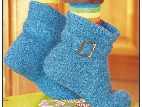 Boots "Anschnallen bitte" Häkeln & Filzen