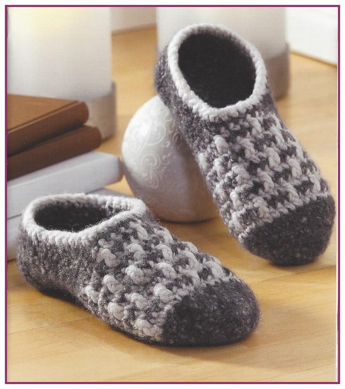 Puschen "Berg und Tal" Häkeln & Filzen - Bild 2