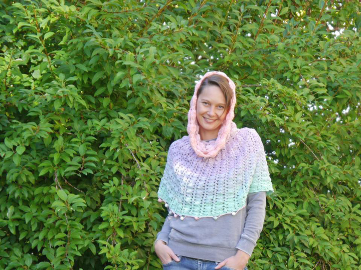 Poncho zarte Bobbel zum Häkeln