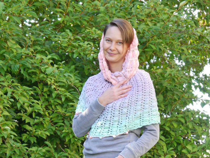 Poncho zarte Bobbel zum Häkeln