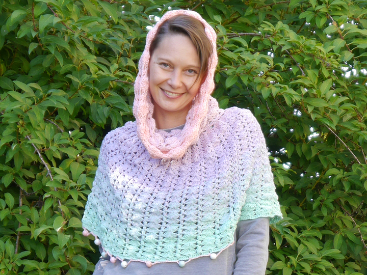 Poncho zarte Bobbel zum Häkeln