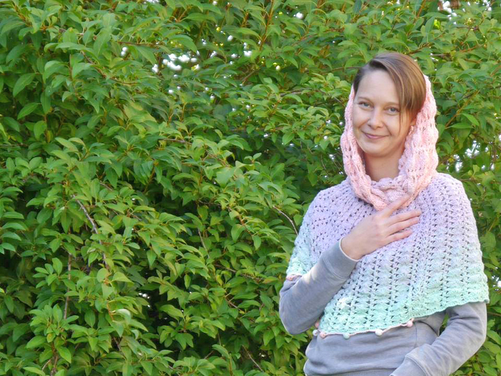 Poncho zarte Bobbel zum Häkeln