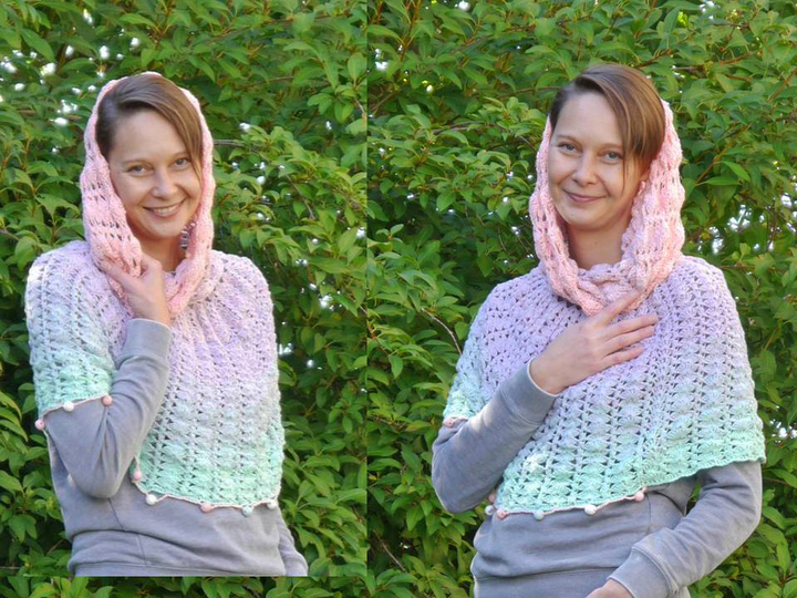 Poncho zarte Bobbel zum Häkeln