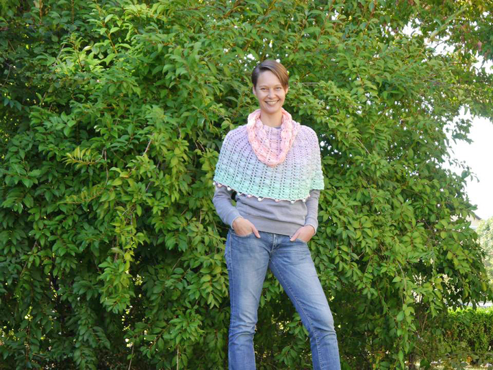 Poncho zarte Bobbel zum Häkeln