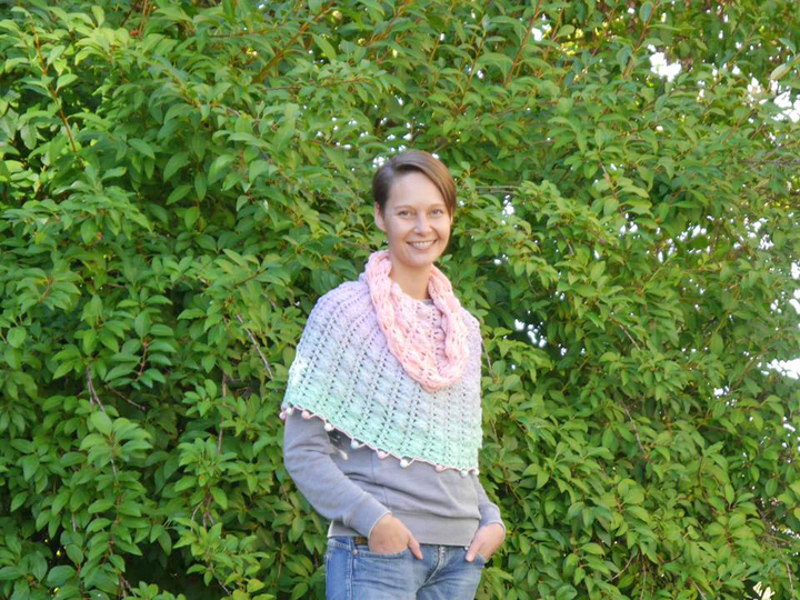 Poncho zarte Bobbel zum Häkeln