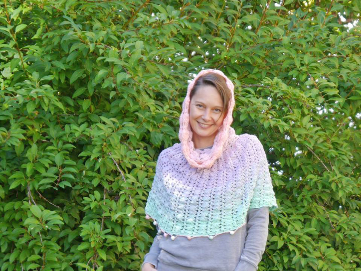 Poncho zarte Bobbel zum Häkeln