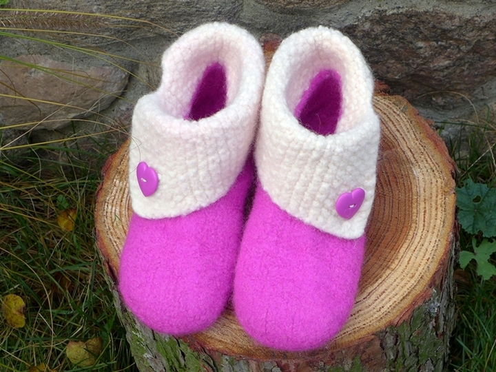 Strick- und Filzanleitung: One-Step-Filzbooties Gr. 20 - 45