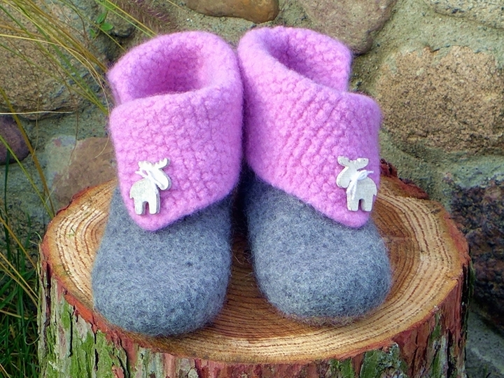 Strick- und Filzanleitung: One-Step-Filzbooties Gr. 20 - 45