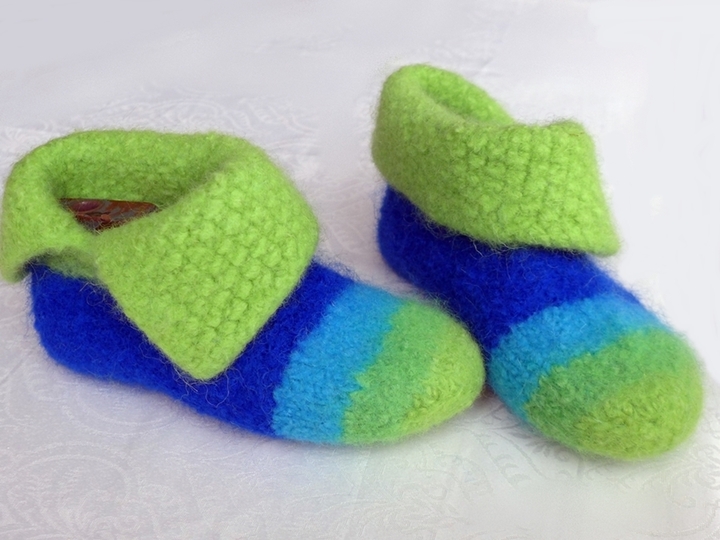 Strick- und Filzanleitung: One-Step-Filzbooties Gr. 20 - 45