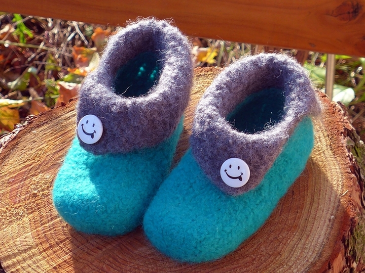 Strick- und Filzanleitung: One-Step-Filzbooties Gr. 20 - 45