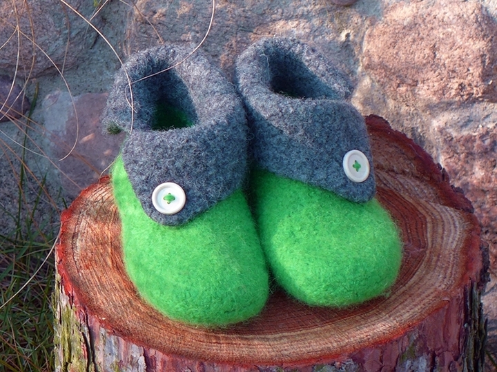 Strick- und Filzanleitung: One-Step-Filzbooties Gr. 20 - 45