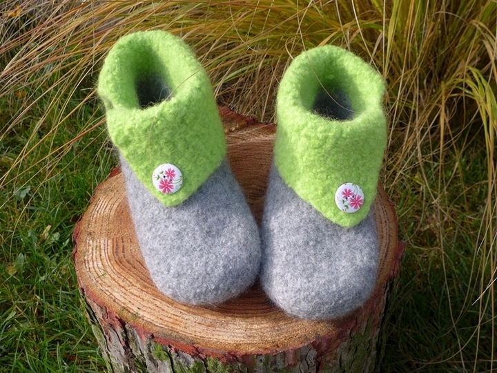 Strick- und Filzanleitung: One-Step-Filzbooties Gr. 20 - 45