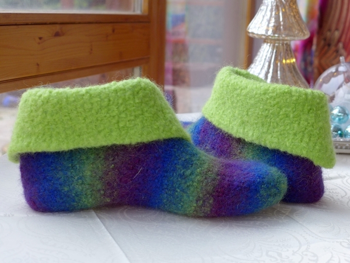 Strick- und Filzanleitung: One-Step-Filzbooties Gr. 20 - 45