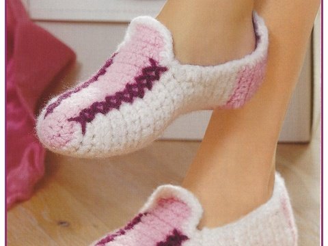 Puschen "Zeit für Romantik" Häkeln & Filzen