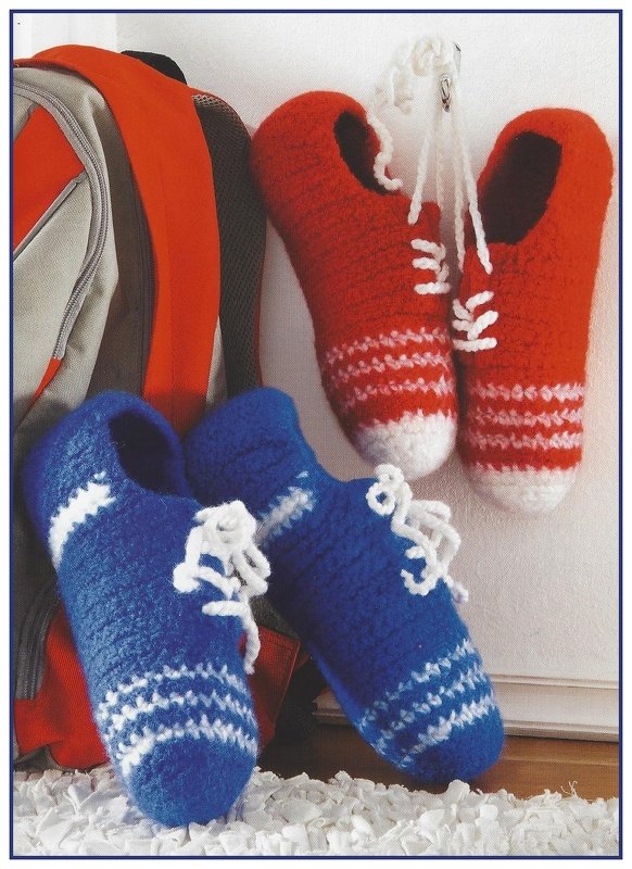 Puschen "Sportlich gut drauf" Häkeln &amp; Filzen