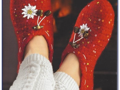 Puschen "Hüttenzauber" Häkeln & Filzen