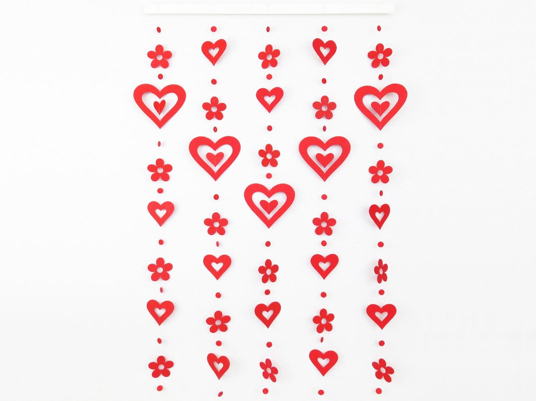 Deko-Ketten – Herzen und Blumen - Bastelanleitung und Vorlagen