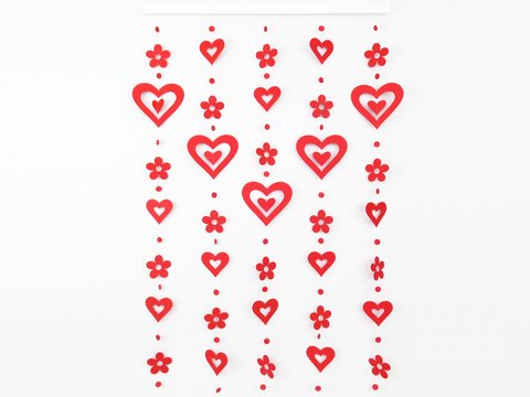 Deko-Ketten – Herzen und Blumen - Bastelanleitung und Vorlagen