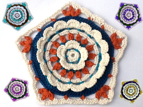   Fünfeckiges Granny „Wimpernschlag“