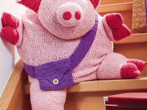 Kissen "Sparschwein" Häkeln