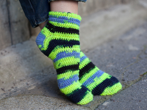 Socken Häkeln in Größe 38/39