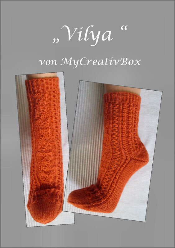 Sockenmuster "Vilya" Gr. 32-43, gestrickt
