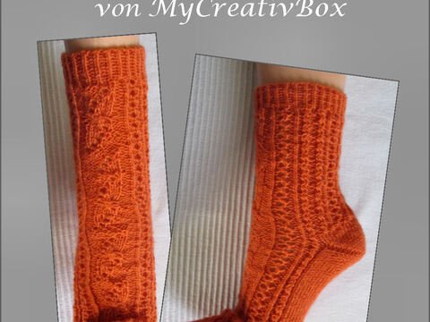 Sockenmuster "Vilya" Gr. 32-43, gestrickt