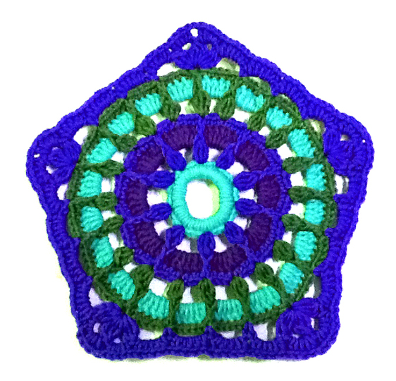 Fünfeckiges Granny  „Sonnenrad“