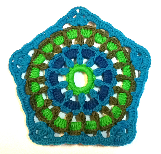 Fünfeckiges Granny  „Sonnenrad“