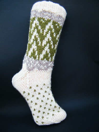 Anleitung für Socken mit Zackenmuster für Gr. 38/39