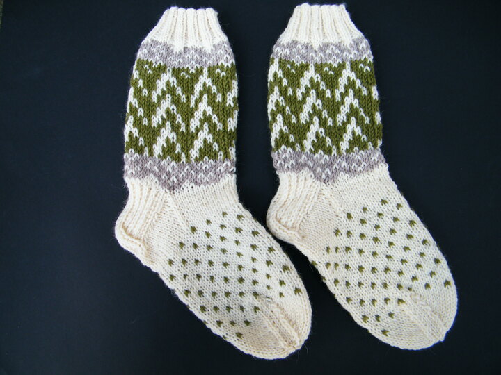 Anleitung für Socken mit Zackenmuster für Gr. 38/39