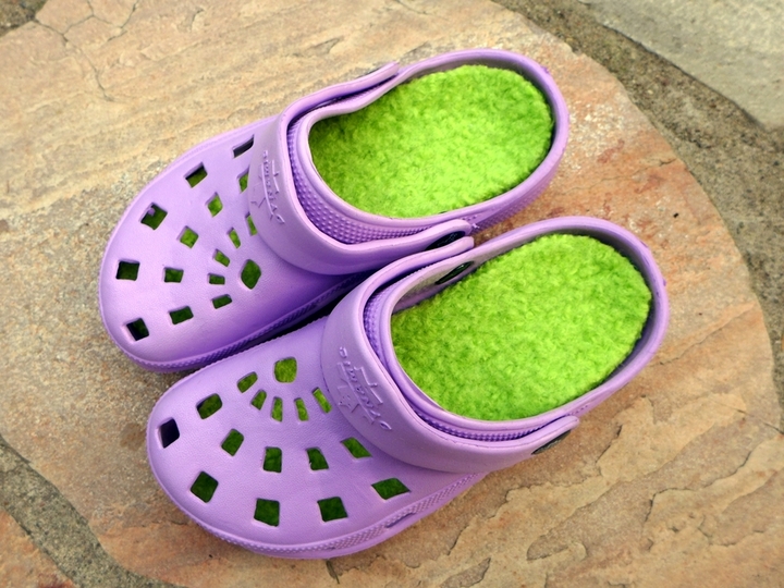 No more cold feet! Homemade felt soles: Knitting- and feltingpattern