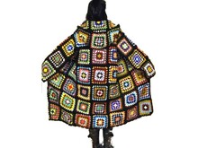 E-Book * OversiZed Mantel m. Kapuze * Granny Square Kapuzenmantel - Häkelanleitung in 2 Größen