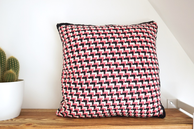 Tunisian Crochet Cushion Cover Pattern