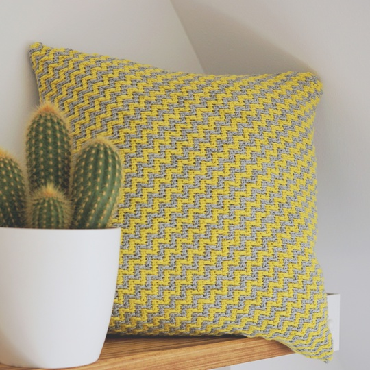 Tunisian Crochet Cushion Cover Pattern