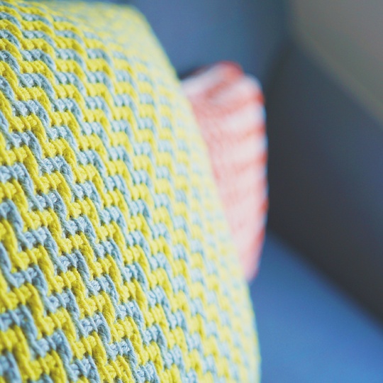 Tunisian Crochet Cushion Cover Pattern