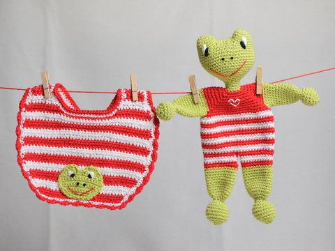 Kombiset Frosch , 2 Anleitungen in 1 :-)