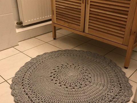 Häkelanleitung Teppich "Home" - perfekt für Wollreste 