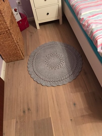 Häkelanleitung Teppich "Home" - perfekt für Wollreste 