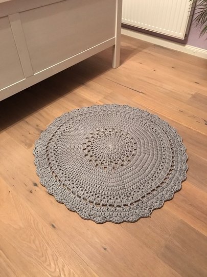 Häkelanleitung Teppich "Home" - perfekt für Wollreste 