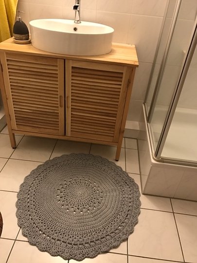 Häkelanleitung Teppich "Home" - perfekt für Wollreste 