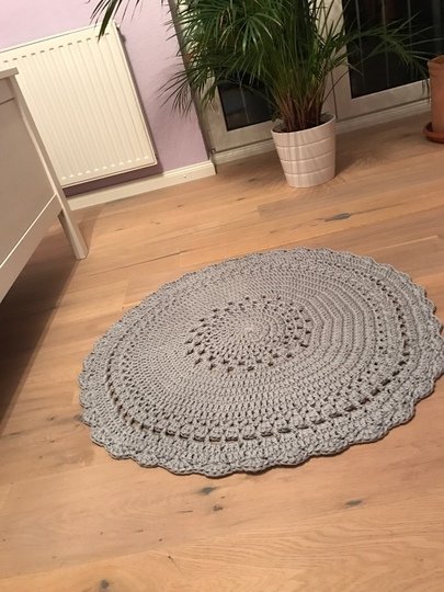 Häkelanleitung Teppich "Home" - perfekt für Wollreste 