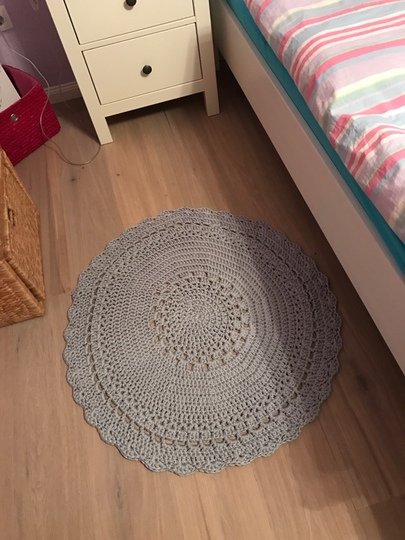 Häkelanleitung Teppich "Home" - perfekt für Wollreste 