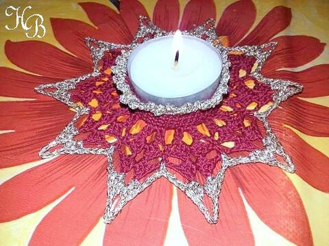 Teelicht-Kerzenhalter - Häkelanleitung