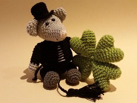 Schornsteinfeger-Maus Mini - Häkelanleitung