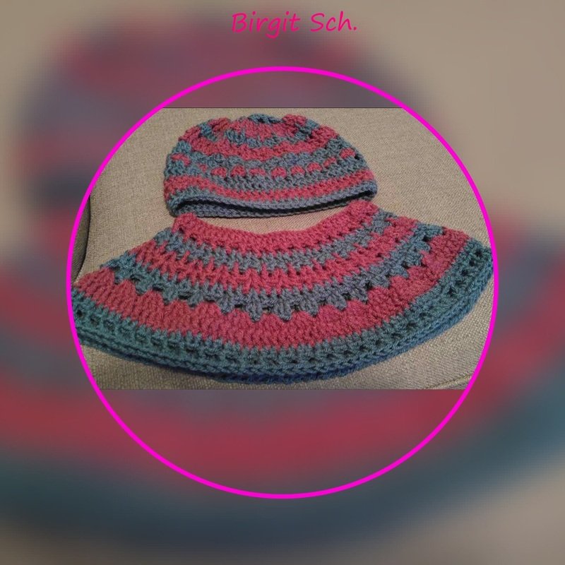 Ethno Set, Mütze Schalkragen und Handstulpen - Bild 3