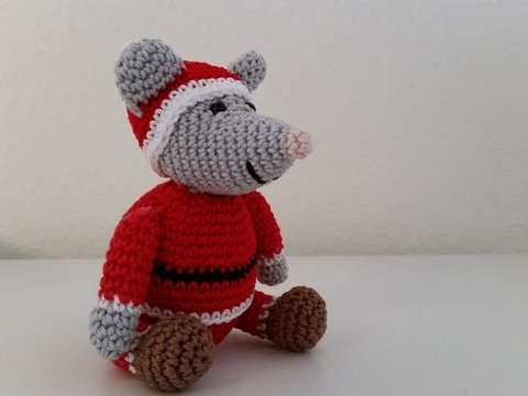 Häkelanleitung - Nikolaus-Maus "Mini"